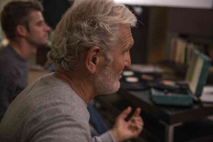 A Grandpa listening to the music