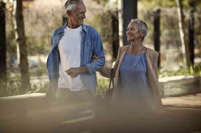 couple walking in a park.