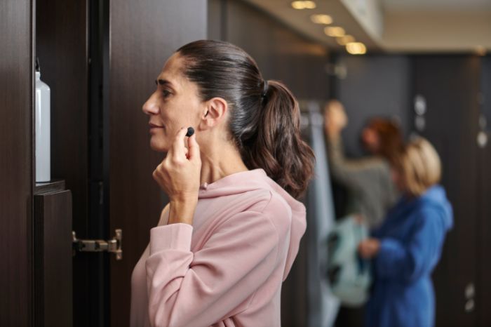 A Grandpa and his Grandson listening to music together